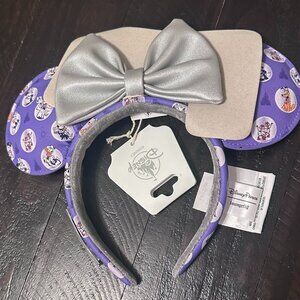 New Walt Disney Loungefly D100 Platinum Celebration Purple Silver Ears Headband